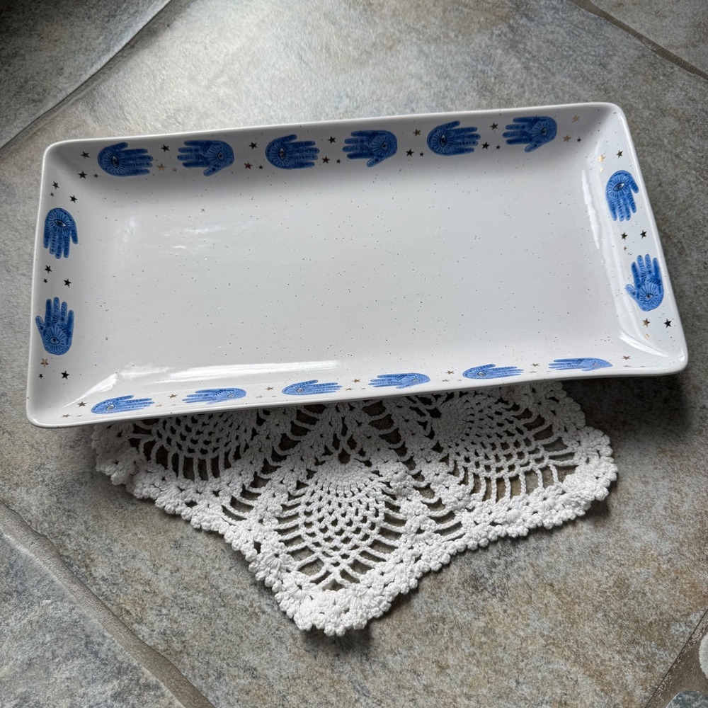 Stay Wild‎ Moonchild Hamsa Evil Eye Boho Celestial Protection Fatima Hand Tray